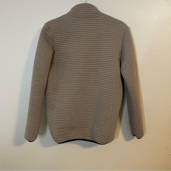 Simply Southern Light Beige Zip Up Sweater with Ribbed Texture Small - Picture 7 of 7